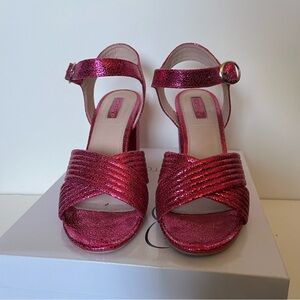 Topshop metallic pink heels